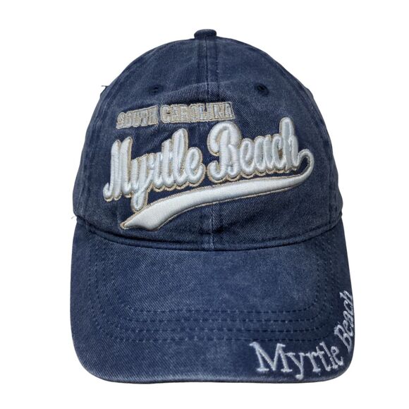 South Carolina Myrtle Beach Strapback Hat Blue One Size Adjustable Lucky 7 USA - Picture 1 of 9